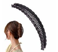 Pince à cheveux banane | Peignes latéraux français | Extensible sans épingle à cheveux - Pince banane pour femme, support solide pour queue de cheval, accessoire classique pour cheveux épais, fins