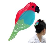 - Pince à Cheveux - Barrette à Cheveux pour Figurines d'Oiseaux, Fermoir en Pin en Acétate de Cellulose, Design de Plume Vive avec Lisse | Accessoire de Mode pour Femmes, Adolescentes, Styling