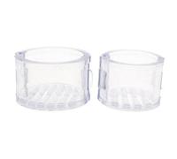 Pince À Cheveux - Booster De Queue De Cheval De 1,22 Pouces | Mini Accessoire De Levage - Support De Poignée Sécurisé En ABS Transparent, Ensemble De 2 Pièces, 8 G, Conception Facile À Utiliser Pour L