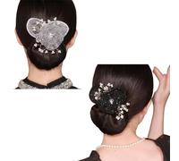 Pince à cheveux boule, rouleau à chignon à fleurs, pince à cheveux à fleurs, bigoudi paresseux, chignon habile, outil à cheveux en rouleau facile et rapide (2PCS)