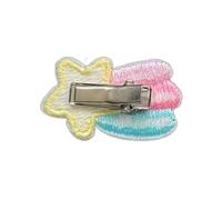Pince à cheveux brodée en forme d'étoile arc-en-ciel pour queue de cheval, tresses pour femme et fille, frange pour prendre des photos, faire du shopping, épingles à cheveux antidérapantes pour femme,