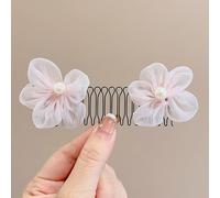 Pince à cheveux cassée invisible - Peigne à cheveux en forme de disque - Petite bande de finition cassée - Artefact Ha-ir cassé, peigne fixateur de finition H-air extensible pour de 3 à 6 ans