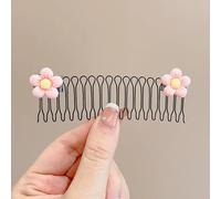 Pince à cheveux cassée invisible - Peigne à cheveux en forme de disque - Petite bande de finition cassée - Artefact Ha-ir cassé, peigne fixateur de finition H-air extensible pour de 3 à 6 ans