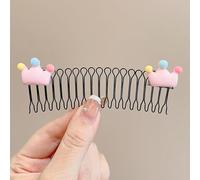 Pince à cheveux cassée invisible - Peigne à cheveux en forme de disque - Petite bande de finition cassée - Artefact Ha-ir cassé, peigne fixateur de finition H-air extensible pour de 3 à 6 ans