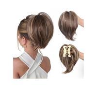 pince à cheveux Chignon à pinces décoiffé for femme, extension de queue cheval haute, courte et lisse, chignon ébouriffé(NC/4HL)