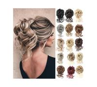 pince à cheveux Chignon synthétique bou t désordonné avec élastique, postiche queue de cheval en fibre(M4)