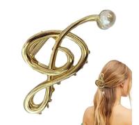 Pince À Cheveux e Sol Avec Perle - Pince Crabe Note De Musique