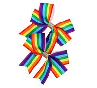Pince à cheveux colorée avec nœud arc-en-ciel pour filles et enfants, barrettes, ruban arc-en-ciel, épingles à cheveux charmantes épingles à cheveux