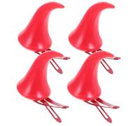 Pince à Cheveux Corne Rouge pour Garçon et Filles, Lot de 2 Paires | Plastique, Style Mode, Design Spécial, pour Fête D’Garçon et Filles et Halloween, Décoration Rouge
