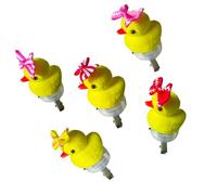Pince À Cheveux De Canard Clignotante LED 5 Pièces Barrette Flocage En Mousse Souple Avec Lumière Colorée Pour Et Adultes Accessoires Tête Fête Pince Cheveux Canard
