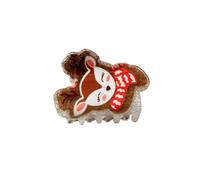 Pince à cheveux de Noël, accessoire festif en PVC, dessin, B | Des dents sécurisées pour les looks de fête de Noël