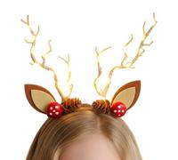 Pince à cheveux de Noël - Bandeau Peř cheveux floraux de Noël - Bandeaux Peř Capēllicon cornes de bonhomme de neige - Épingles à cheveux décoratives festives costumées Spectacles de théâtre Sortir