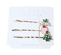 Pince à cheveux de Noël en alliage pour le Nouvel An - Avec flocon de neige - Outil de coiffure de vacances