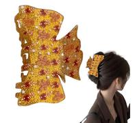 Pince à cheveux de Noël - Pince à cheveux en acrylique de 8,5 cm, accessoire de cheveux festif | Une forte tenue pour cheveux épais et fins, faveur, bas de Noël pour filles et adultes