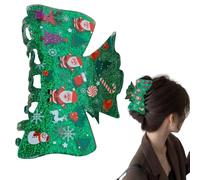 Pince à cheveux de Noël - Pince à cheveux en acrylique de 8,5 cm, accessoire de cheveux festif | Une forte tenue pour cheveux épais et fins, faveur, bas de Noël pour filles et adultes