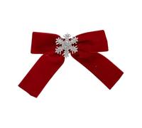 Pince à cheveux de Noël tendance années 2000 - Flocon de neige - Avec nœud - Accessoire photo