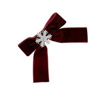 Pince à cheveux de Noël tendance années 2000 - Flocon de neige - Avec nœud - Accessoire photo