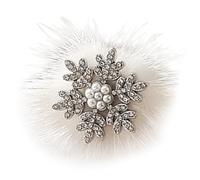 Pince à cheveux de Noël tendance des années 2000 - Flocon de neige - Avec strass et perles - Accessoires photo cool