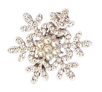 Pince à cheveux de Noël tendance des années 2000 - Flocon de neige - Avec strass et perles - Accessoires photo cool