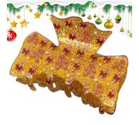 Pince à cheveux de Père Noël, pinces à cheveux de Noël - Pinces à cheveux confortables avec éléments de Noël - pour cheveux Griffes à cheveux Design portable pour Noël Comple