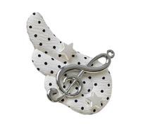 Pince à cheveux décorative de barrette avec accent de note de musique, détails superposés, détails d ' étoiles, photo, vêtements de fête