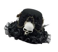 Pince à cheveux décorative, épingle à cheveux haute, élégante, avec bord en dentelle et détail de chaîne, serre-tête doux