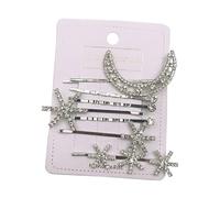 Pince à Cheveux Décorative Étoile et Lune, Lot de 7 Set de Set, Alliage
