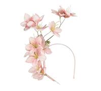 Pince à cheveux délicate en polyester avec fleur de jasmin confortable et confortable, idéale pour les occasions spéciales, bijoux de cheveux de mariage légers