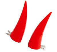 Pince à cheveux Devil Power - Tendance des années 2000 - Clip latéral en corne - Accessoire de coiffure pour Halloween et cosplay