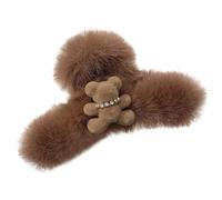 Pince à cheveux d'ours de dessin animé, grandes cellules de cheveux en peluche | Grandes pinces à cheveux portables, Barcaster Bar pour femmes et filles, cadeau Anni