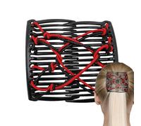 Pince à cheveux élastique - Peigne magique vintage - Accessoire créatif pour chignon - Double peigne - Pour chignon, queue de cheval basse, cheveux tressés