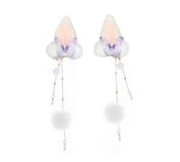 Pince à cheveux élégante à franges en forme de fleur pour jeux de rôle - Épingle à cheveux - Barrettes latérales - Pour femme