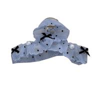 Pince à cheveux élégante - Accessoire de cheveux tendance - Décoration en dentelle et pois - Facile à utiliser pour ajouter du charme à n'importe quelle tenue