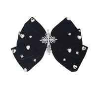 Pince à cheveux élégante avec nœuds en forme d'aile avec strass - Accessoire de cheveux vintage - Pour fêtes - Ornement à thème - Pince à cheveux