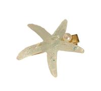 Pince à cheveux élégante en forme d'étoile de mer/coquillage - Accessoire de coiffure pour femme