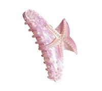 Pince à cheveux élégante en forme d'étoile de mer pour femmes et filles avec strass scintillants - Décoration solide en acrylique - Grande pince pour une longue durée