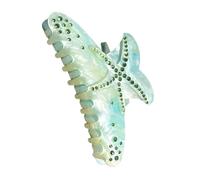 Pince à cheveux élégante sur le thème des étoiles de mer avec strass - Accessoire en acrylique de qualité supérieure - Grande capacité pour bal de fin d'année, grande griffe pour une longue durée