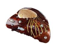 Pince à cheveux élégante sur le thème marin avec méduse en acrylique pour femme et fille