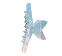 Pince à cheveux en acétate multicolore en forme de poisson pour femme - Accessoires de vacances solides et confortables - Sirènes multicolores