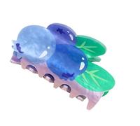 Pince à cheveux en acrylique sur le thème des fruits pour femmes et filles, support de queue de cheval, forte prise en main avec couleur vive pour usage quotidien