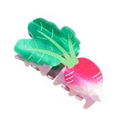 Pince à cheveux en acrylique sur le thème des fruits pour femmes et filles, support de queue de cheval solide avec couleur vive pour porter au quotidien