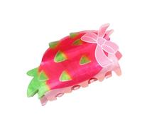 Pince à cheveux en acrylique sur le thème des fruits pour femmes et filles, support de queue de cheval solide avec couleur vive pour porter au quotidien