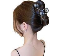 Pince à cheveux en alliage avec nœud en perles - Plusieurs styles - Fermoir sécurisé pour chignon - Tresses d'exercice - Pince à cheveux en métal