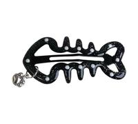 Pince à cheveux en arête de poisson Barrette à ressort décorative en forme de pointillé pour frange latérale brins de quotidien Accent ludique Barrette en arête de poisson accessoire de cheveux