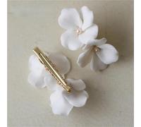 Pince à cheveux en céramique fleur, 5 pièces, accessoires de mariage for dame, petite épingle alliage perles, Barrette Simple, bijoux mariée