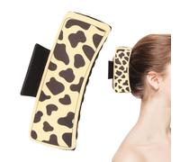 Pince à cheveux en cuir PU, élégante et antidérapante, 10,5 x 5,3 x 4,5 cm, support de queue de cheval chic, accessoire de cheveux élégant pour fête, plage, sortie décontractée,