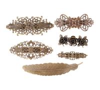 Pince à Cheveux en Cuivre 6 Pièces Vintage Style Européen | Accessoire de Coiffure, Usage Mariage et Anniversaire, Finition Attractive, Esprit Ancien, pour Dames et Jeunes Filles