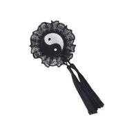 Pince à cheveux en dentelle Taichi Bagua pour femme sur le thème du festival - Barrette à cheveux pour événement de culture chinoise