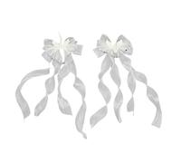 Pince à cheveux en forme d'aile avec nœud pour femmes et adolescentes des années 2000 - Barrette en dentelle avec nœuds latéraux - Accessoires fantaisie pour façonner les cheveux - 1 paire