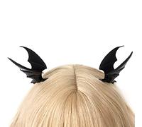 Pince à cheveux en forme d'ailes de chauve-souris - Barrettes gothiques - Ailes de diable - Noir - Papillon